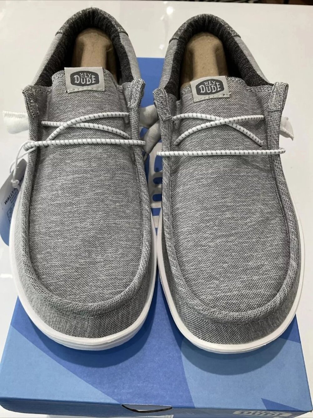HEY DUDE Men’s Wally H2O Mix Galaxy Grey Slip-On Shoes